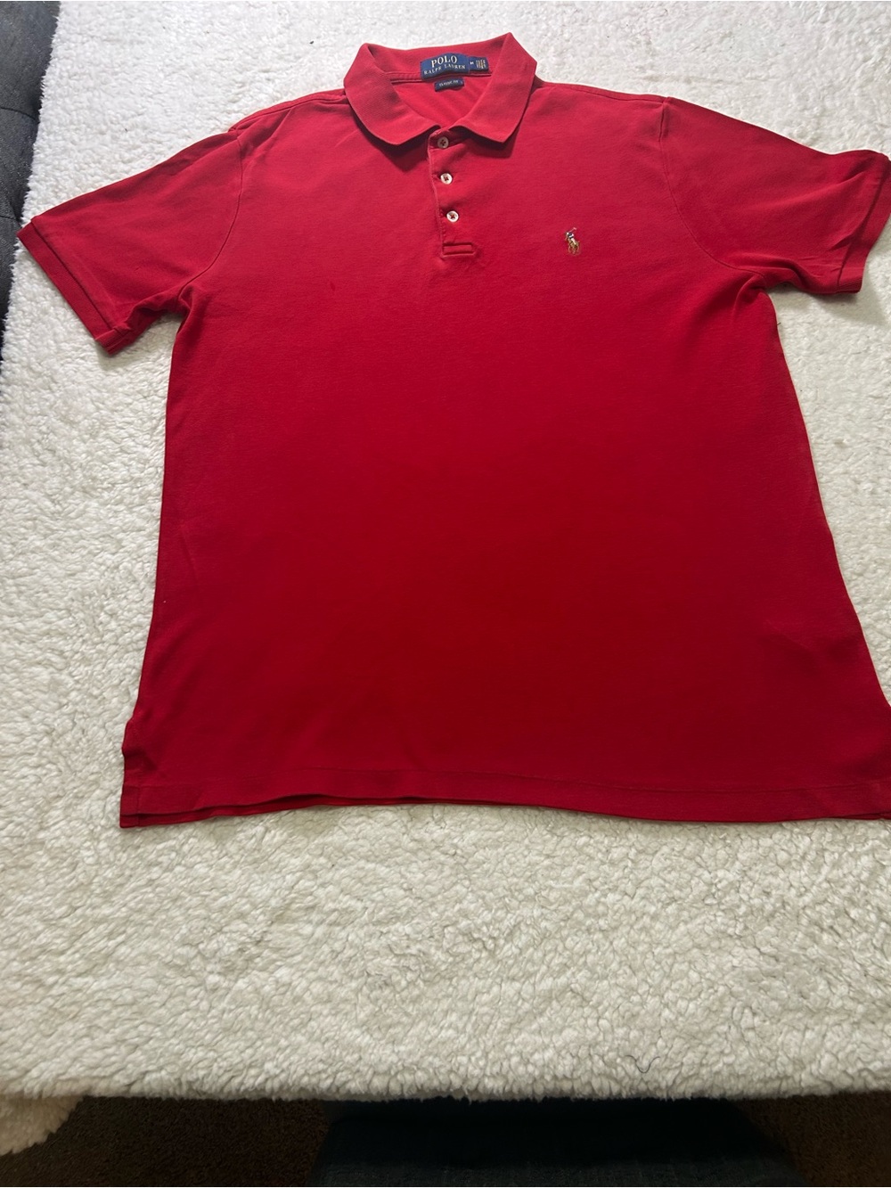 Ralph Lauren Red Men’s Classic Polo with Embroidered Pony